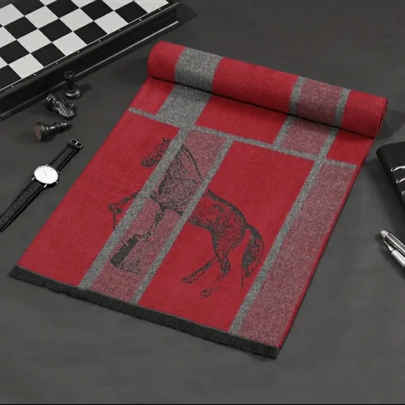 Elegant Cashmere Men Scarf - Picture 1 of 7